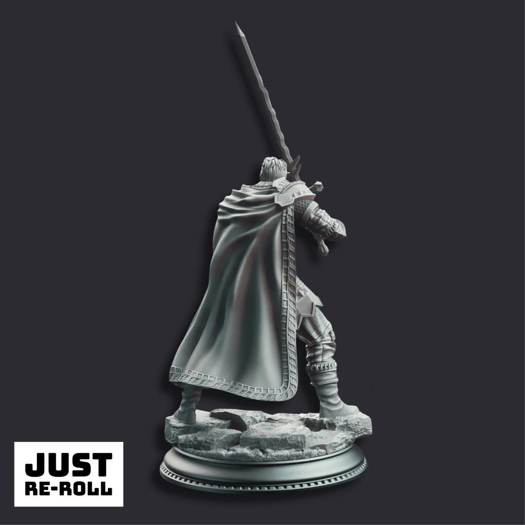 Field Marshal Kurt Williams Commander of Baldur - 3D Printed Paladin Character Miniature