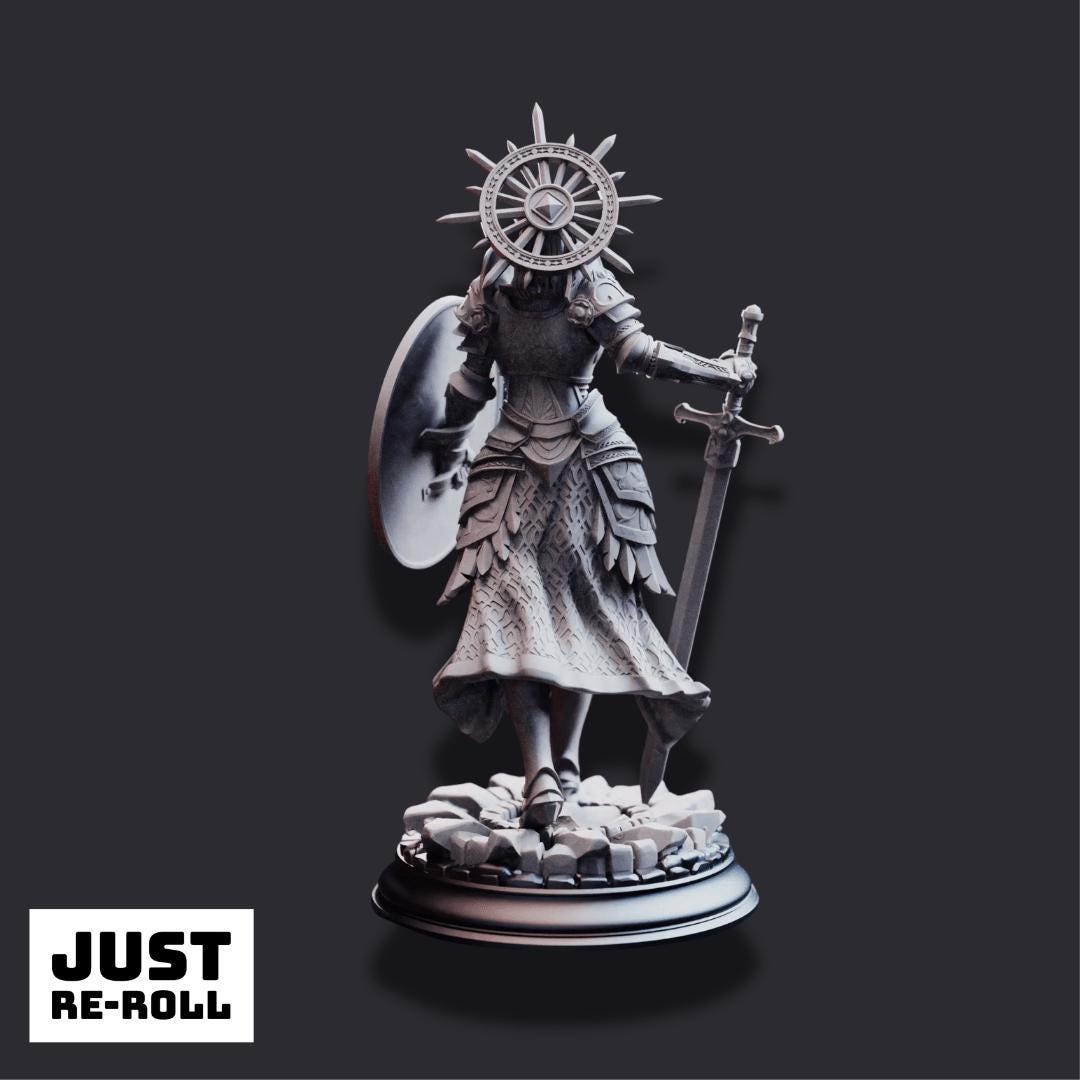 Soleria – The Judge - 3D Printed Paladin Character Miniature