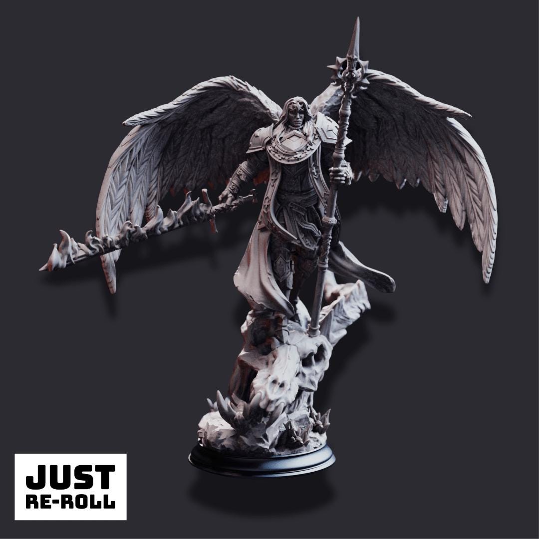 Tyrius the Reborn – Angel of Erdrydion - 3D Printed Paladin Character Miniature