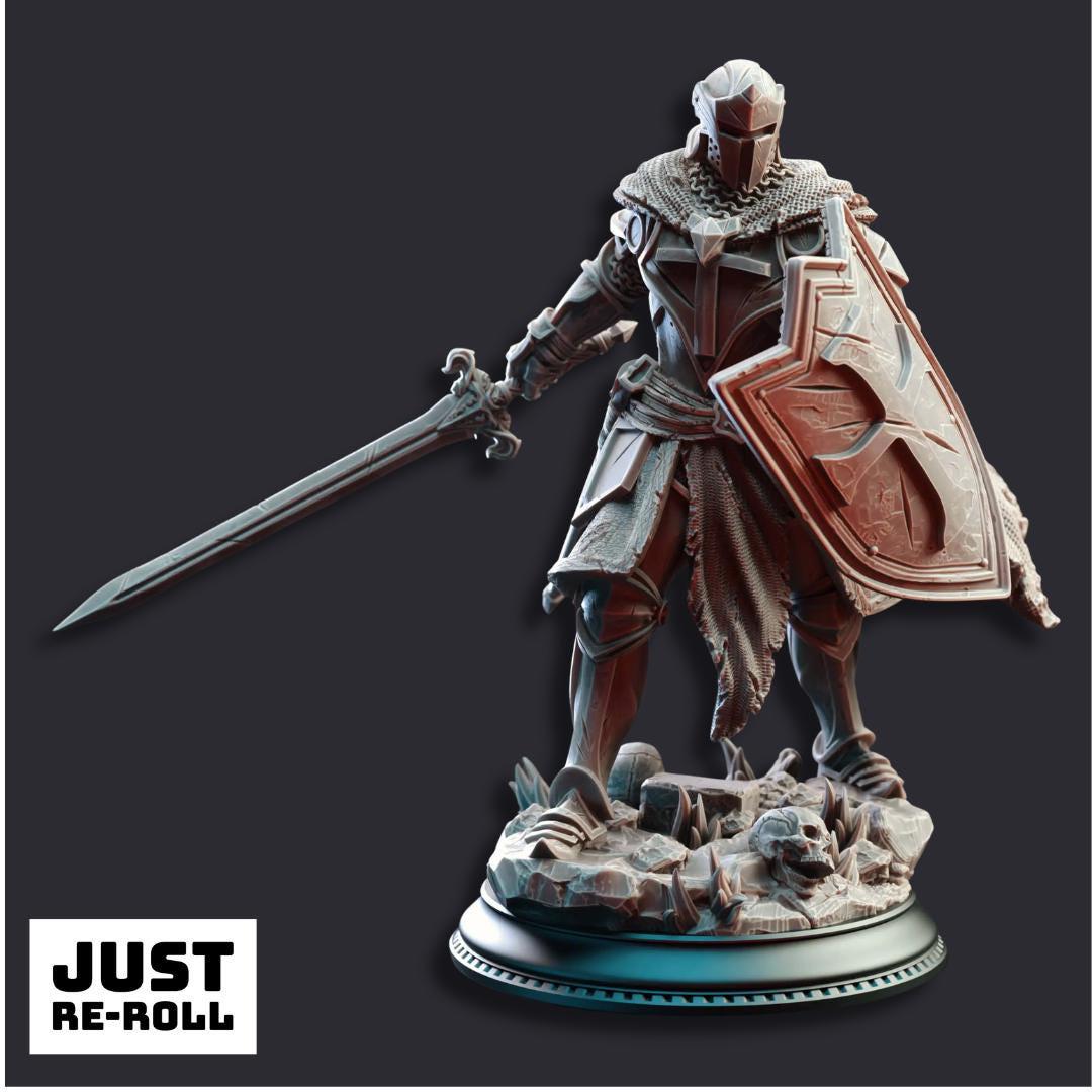 Leopold the Undying Cursed Paladin - 3D Printed Paladin Character Miniature