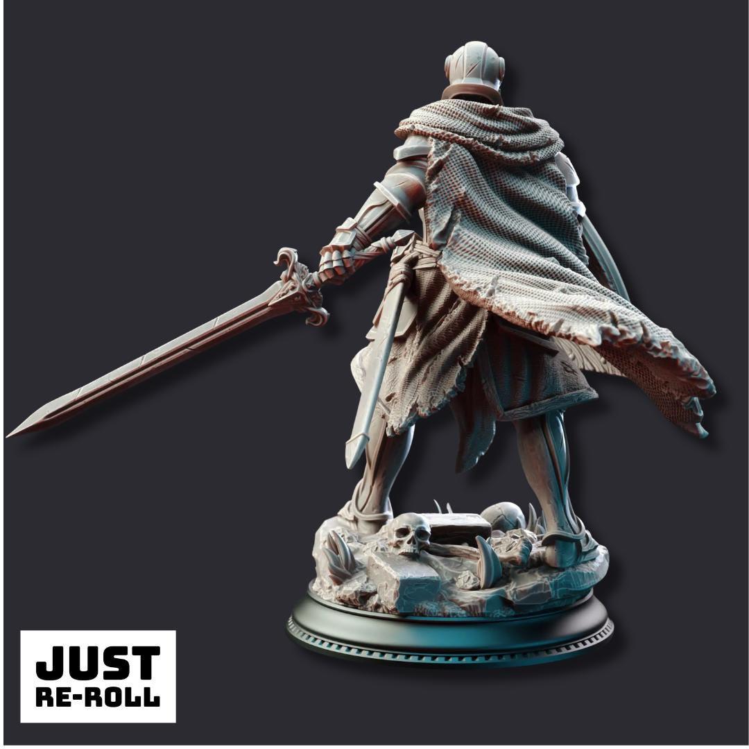 Leopold the Undying Cursed Paladin - 3D Printed Paladin Character Miniature