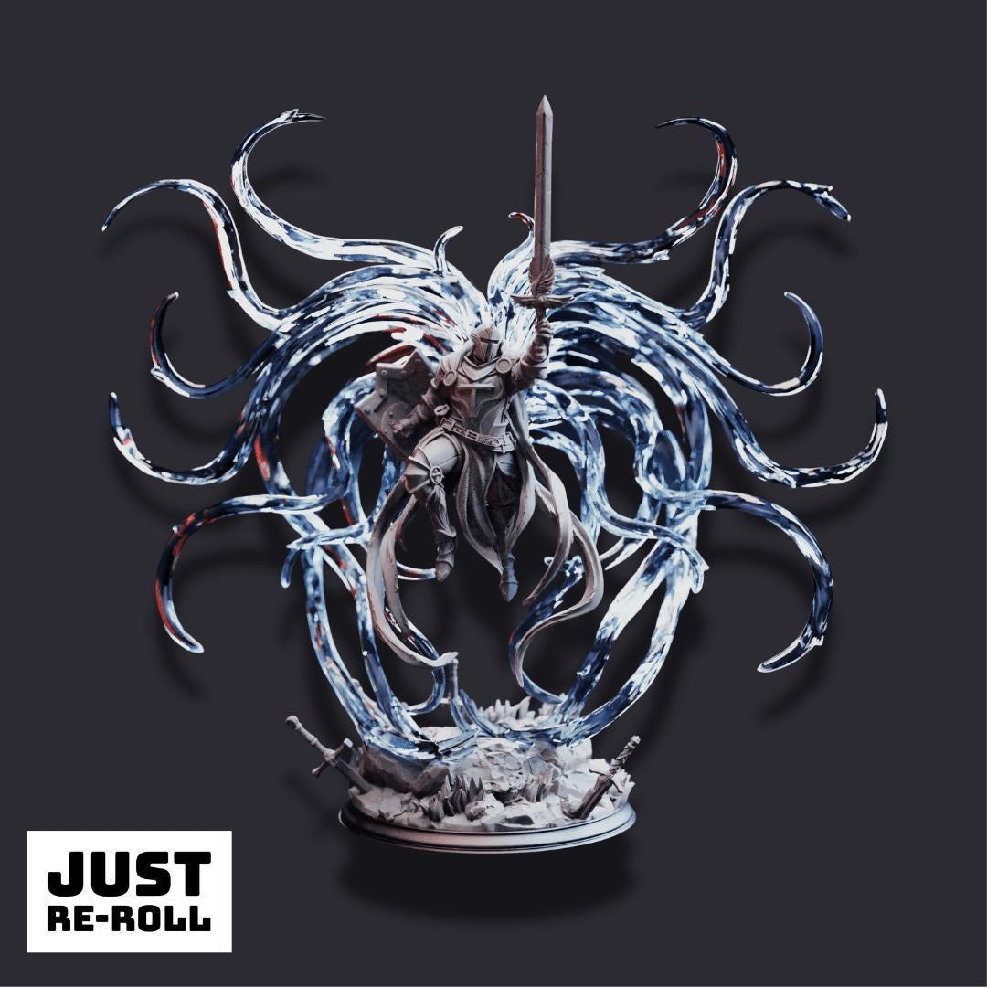 Leopold the Ascended – Justice Reborn - 3D Printed Paladin Character Miniature