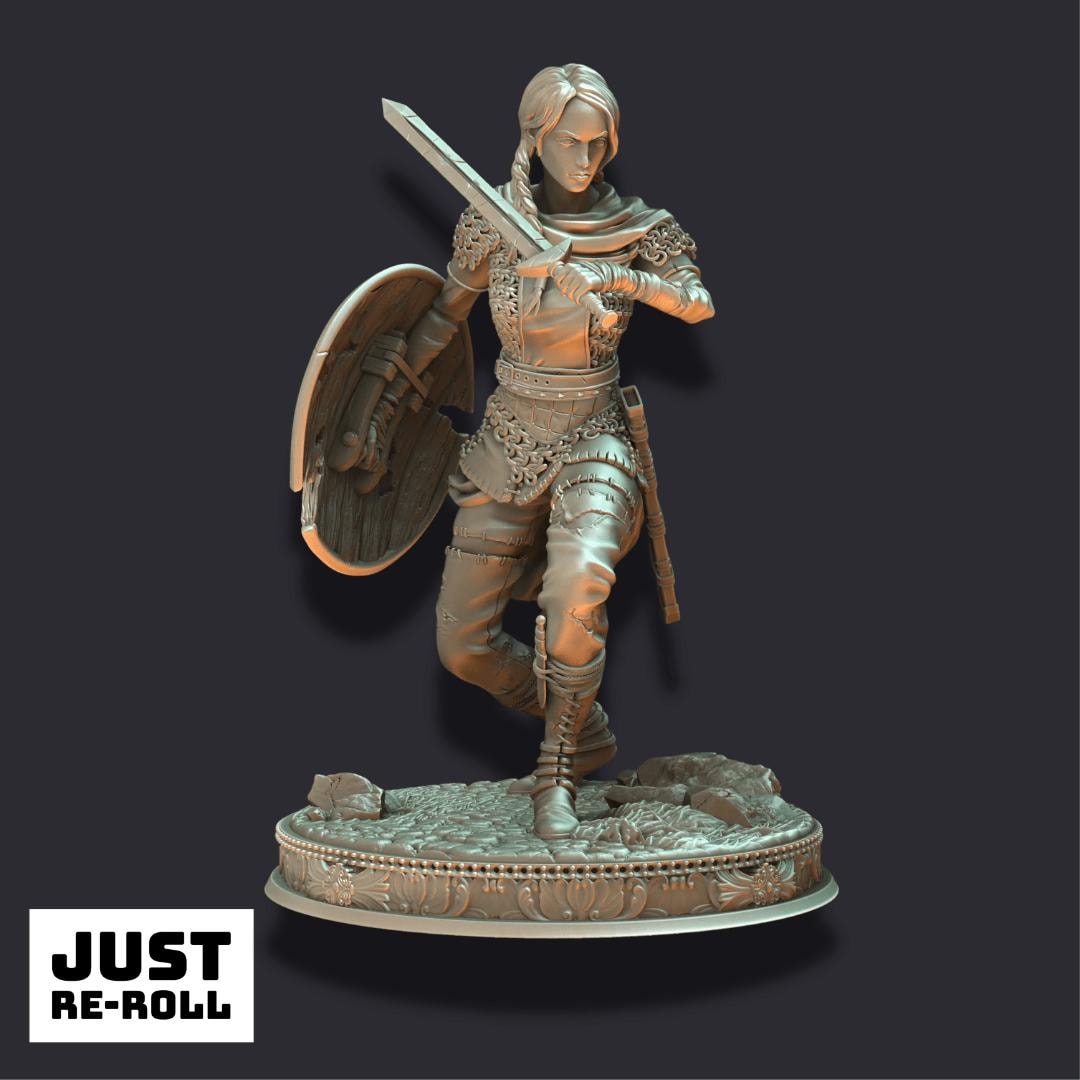 Freya The Fearless - 3D Printed Fighter Character Miniature