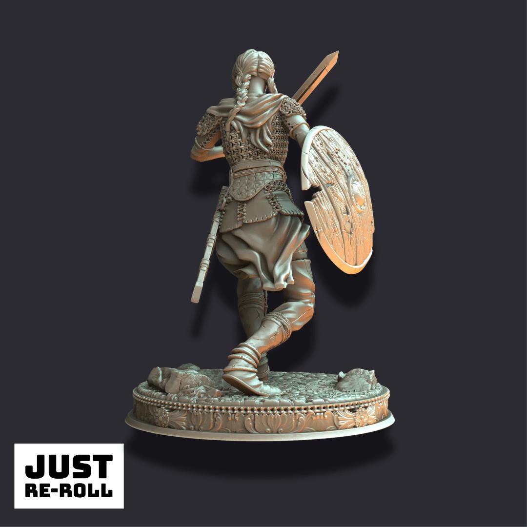 Freya The Fearless - 3D Printed Fighter Character Miniature