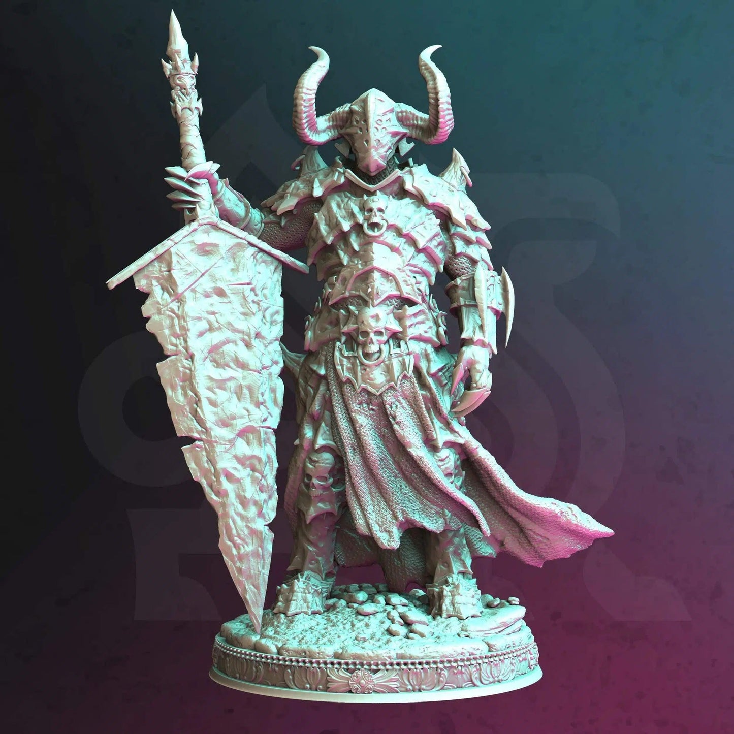 Deathknight – Morian Fairhair - 3D Printed Fighter Character Miniature