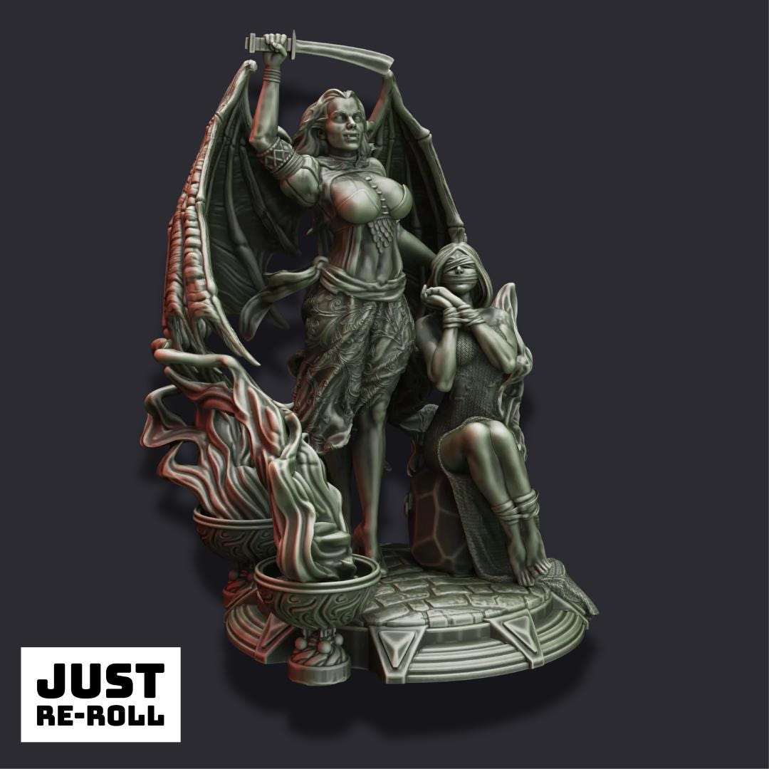 Erys – Vampiric Seductress - 3D Printed Sorcerer Character Miniature