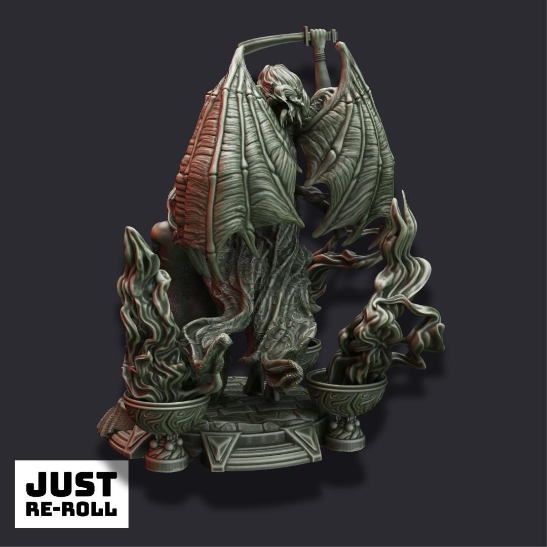 Erys – Vampiric Seductress - 3D Printed Sorcerer Character Miniature