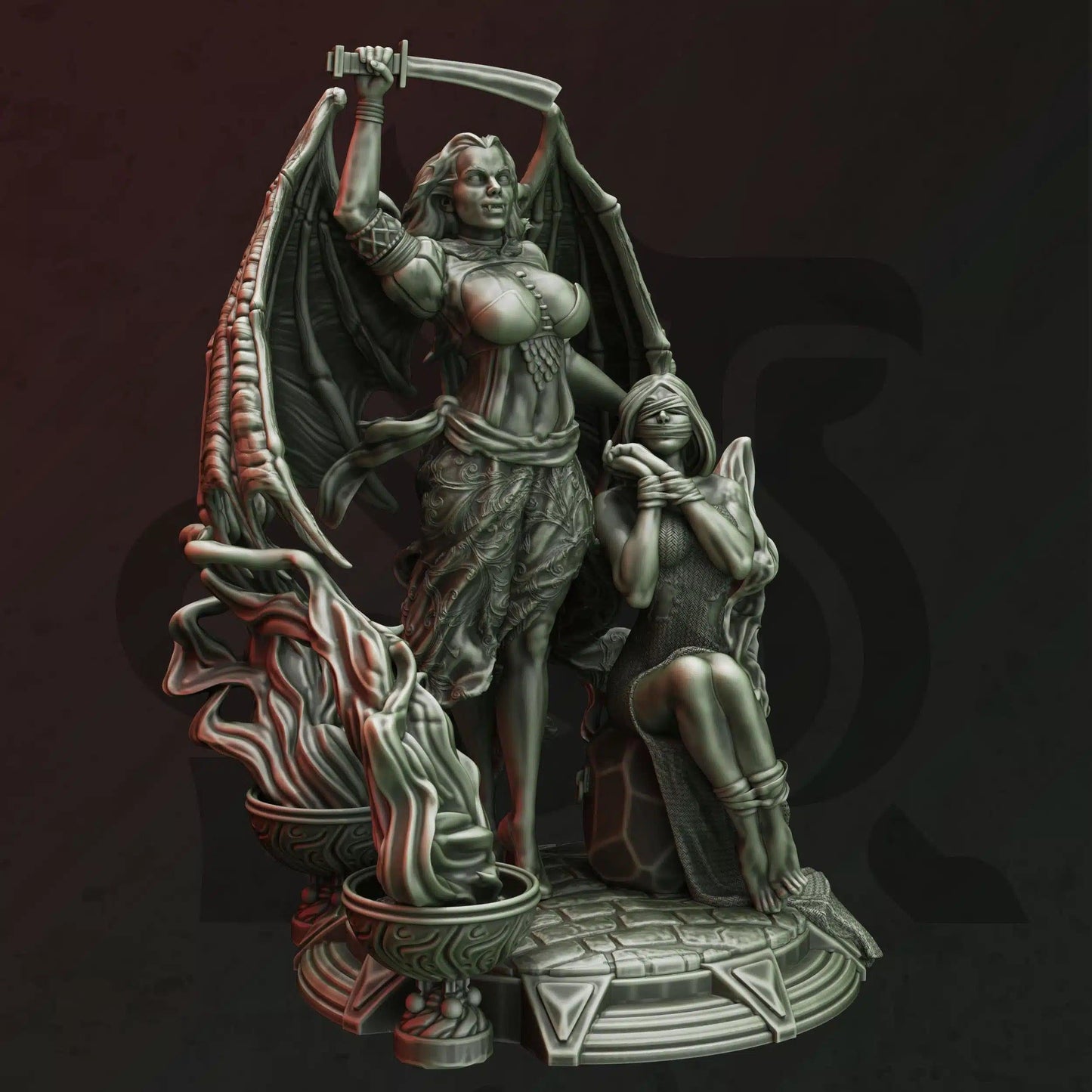 Erys – Vampiric Seductress - 3D Printed Sorcerer Character Miniature