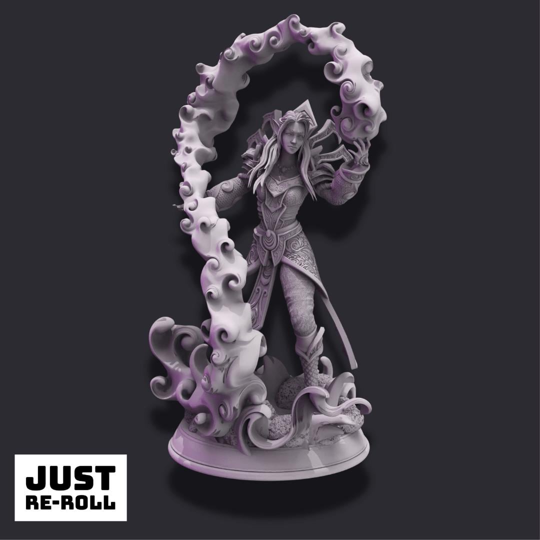 Irivyl – The Blind Seeress - 3D Printed Sorcerer Character Miniature