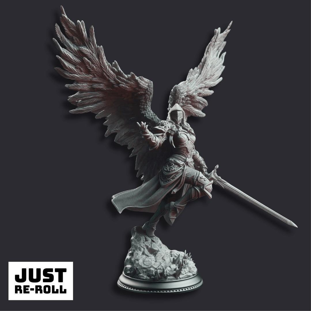 Lydia Ascended Horauthin’s Will - 3D Printed Paladin Character Miniature