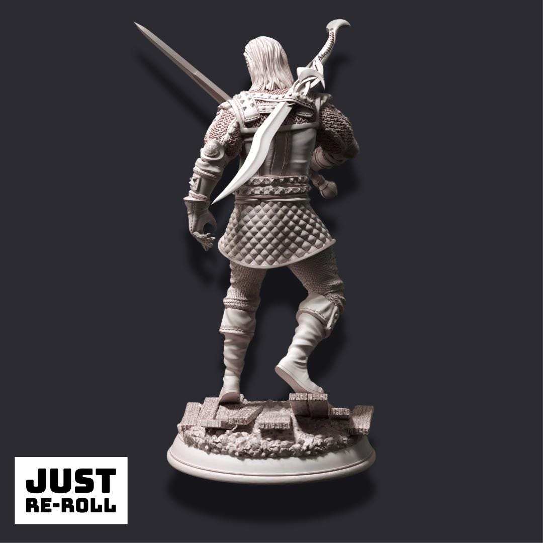 Tarick Wolfheart - 3D Printed Fighter Character Miniature