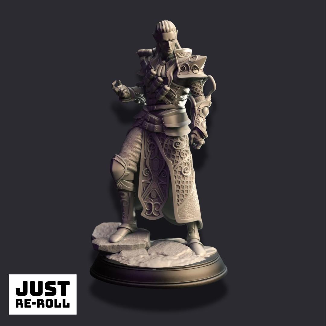 Netros of House Verani – Arcane Artificer - 3D Printed Artificer Character Miniature