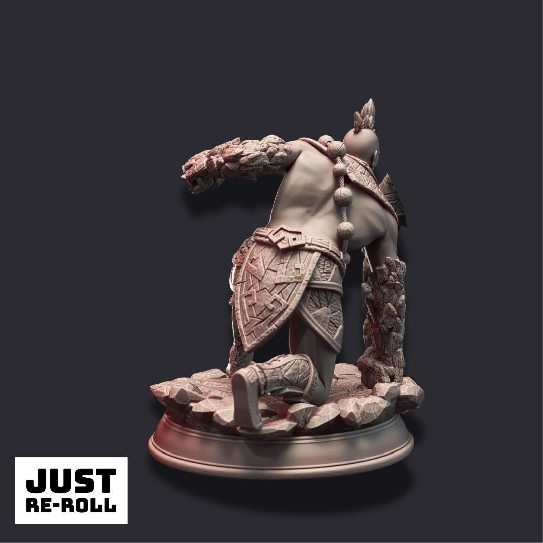 Markus Craghand – Earth Elemi Crusher - 3D Printed Fighter Character Miniature