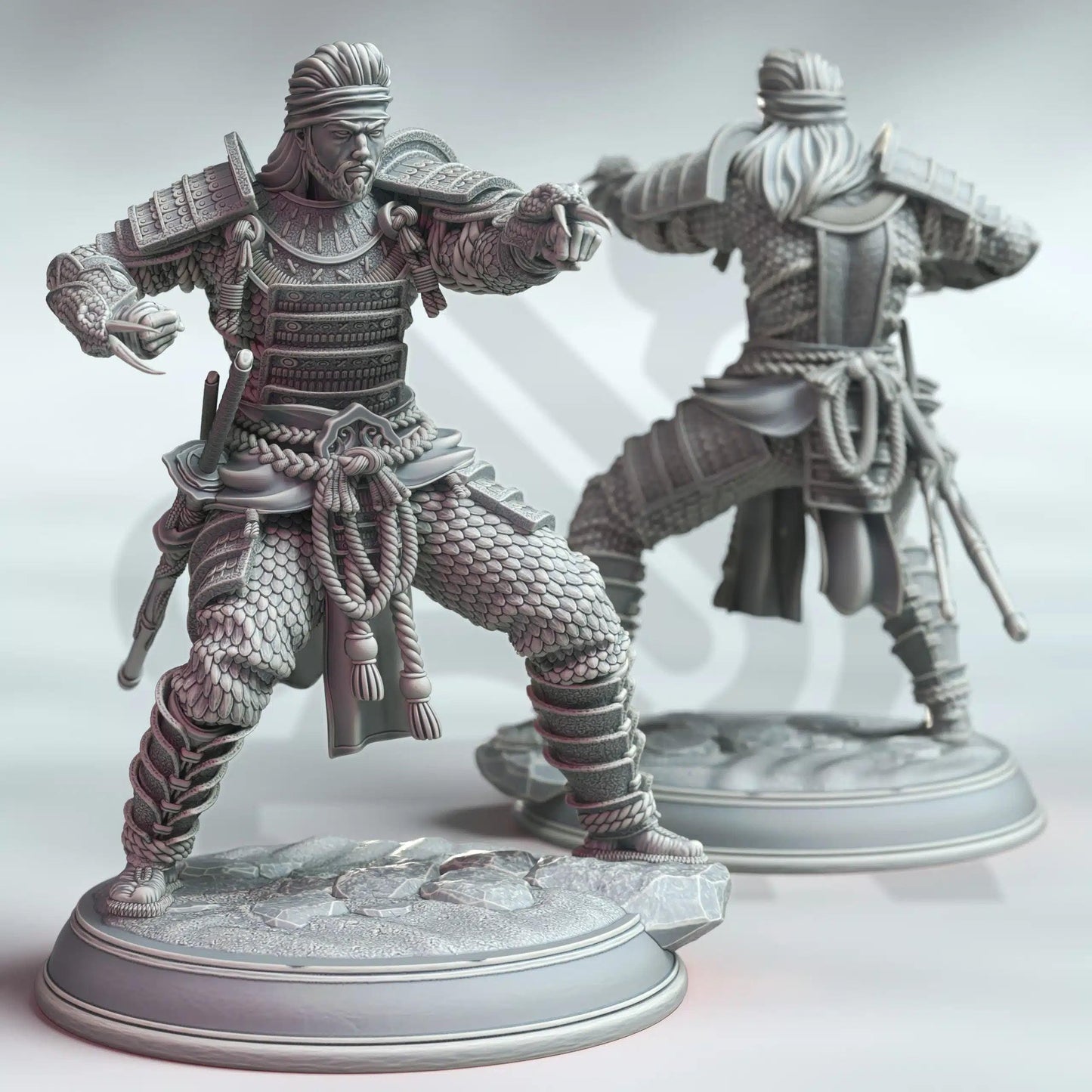 Kazuhira Orochi – Peaceful Serpent - 3D Printed Fighter Character Miniature