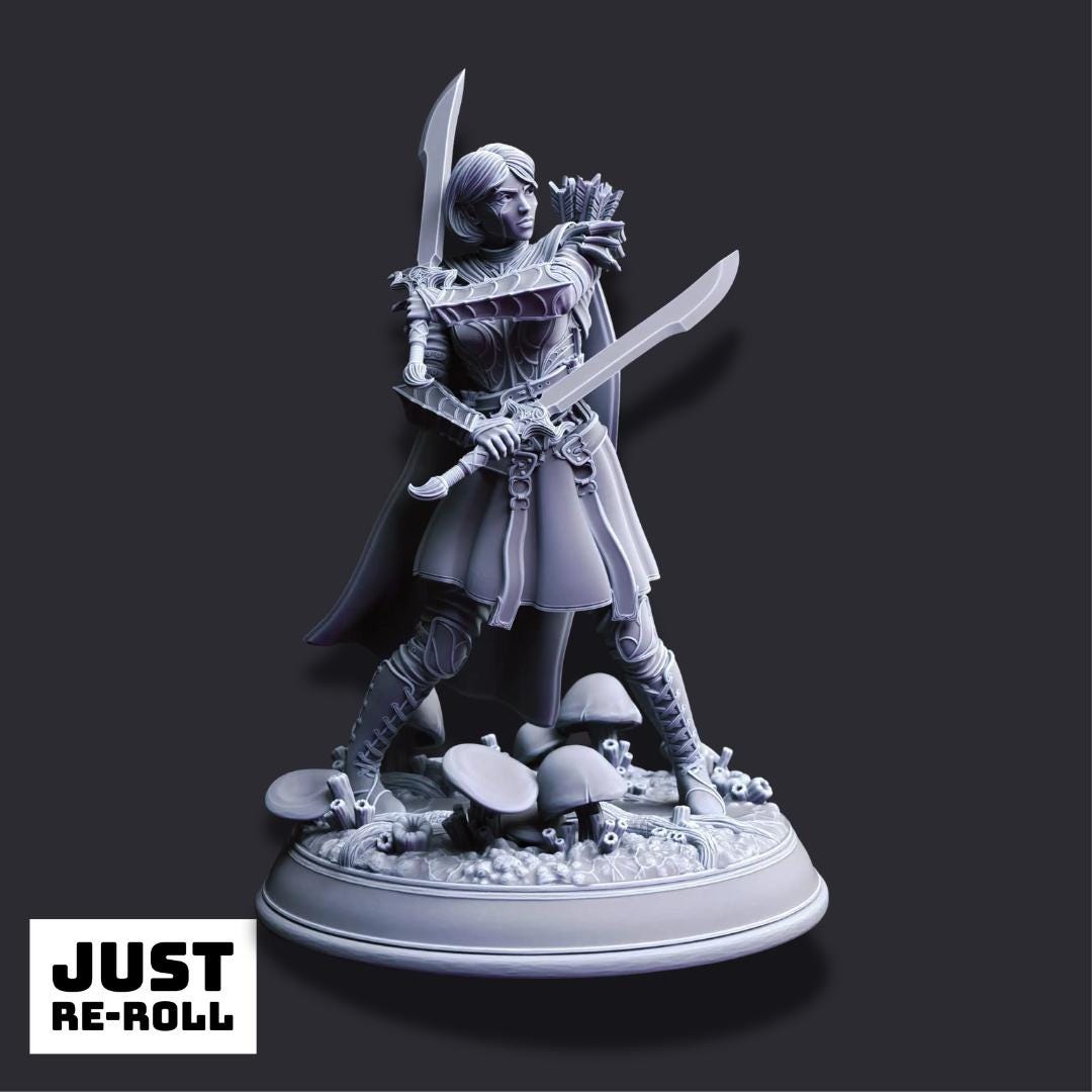 Irinax’s Chosen – Drow Soldiers - 3D Printed Fighter Character Miniature