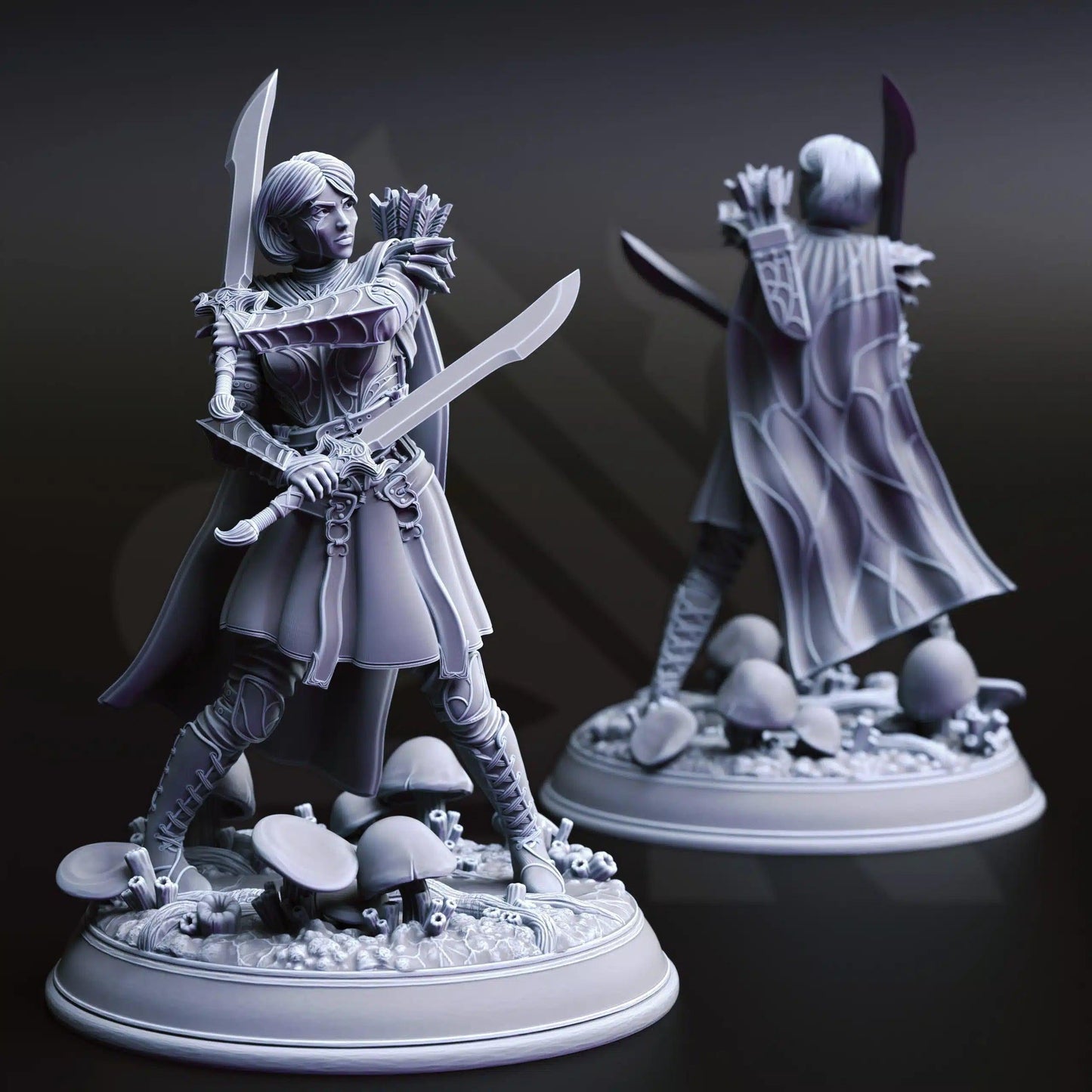 Irinax’s Chosen – Drow Soldiers - 3D Printed Fighter Character Miniature