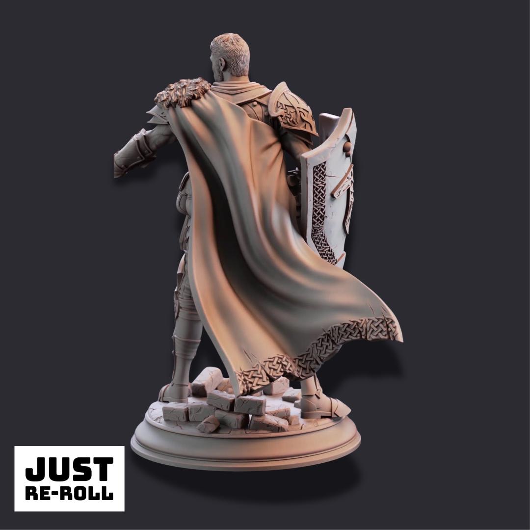 Lizarin – Paladin of Renmaeth - 3D Printed Paladin Character Miniature