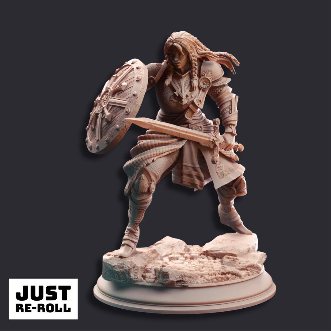 Jorjie of Hvirna Veteran Fighter - 3D Printed Fighter Character Miniature