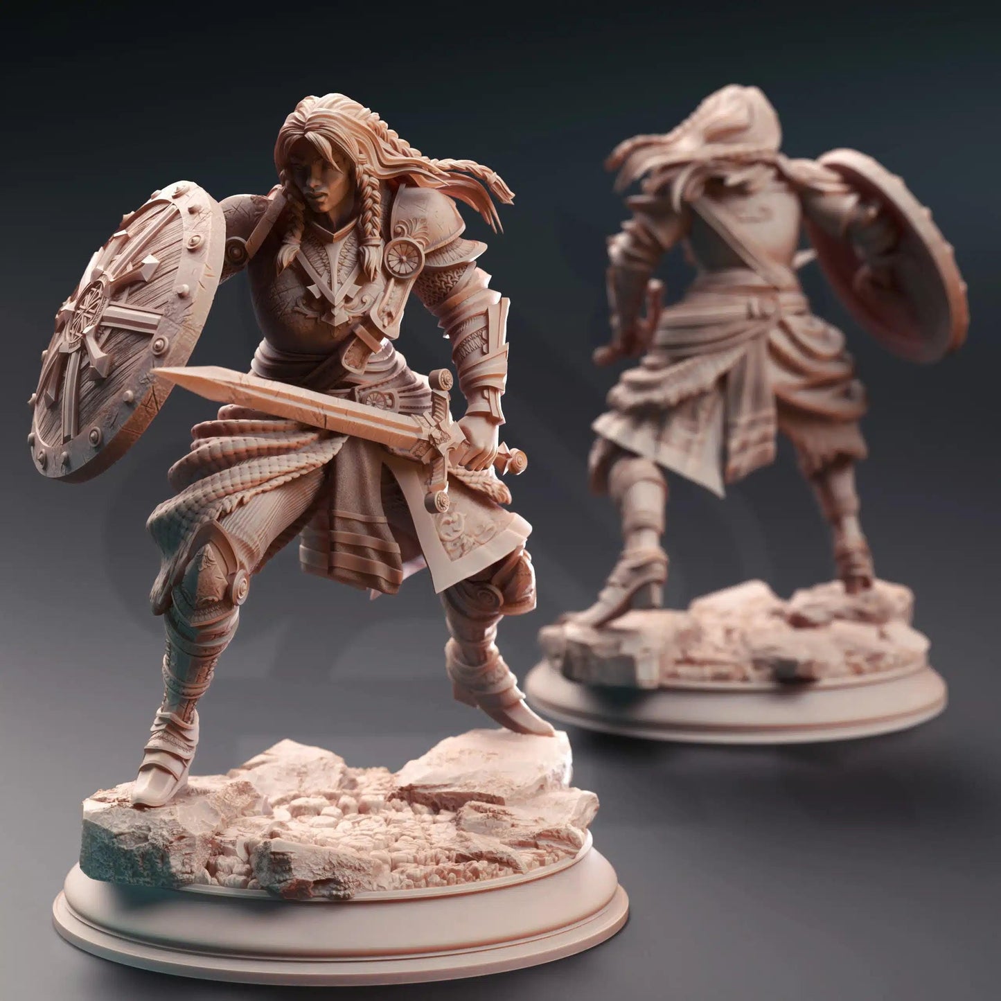 Jorjie of Hvirna Veteran Fighter - 3D Printed Fighter Character Miniature