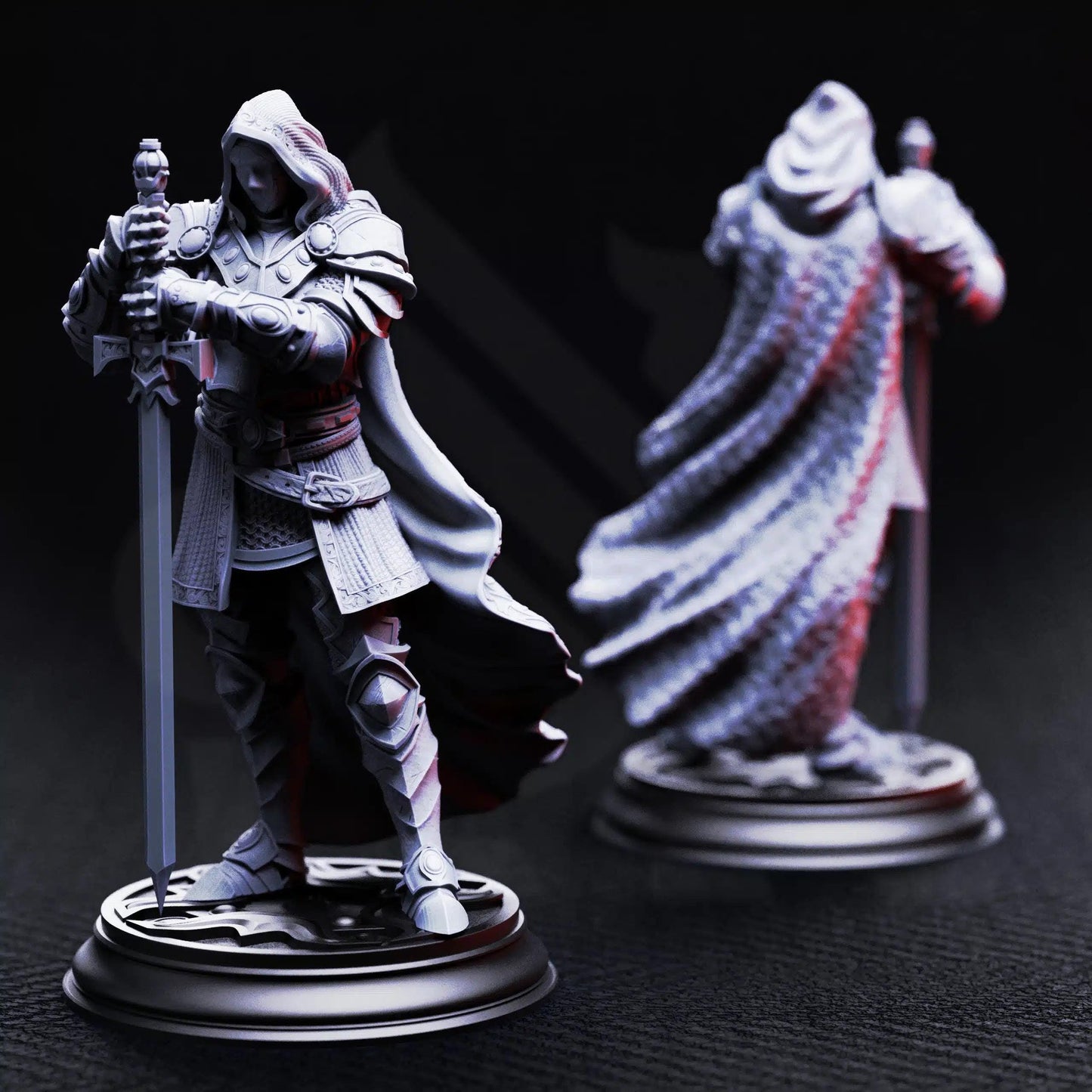 Visage The Faceless Knight - 3D Printed Fighter Character Miniature
