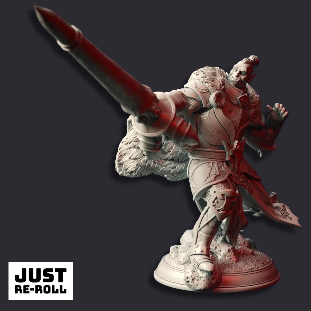 Vastergotten Grand Lancer - 3D Printed Barbarian Character Miniature