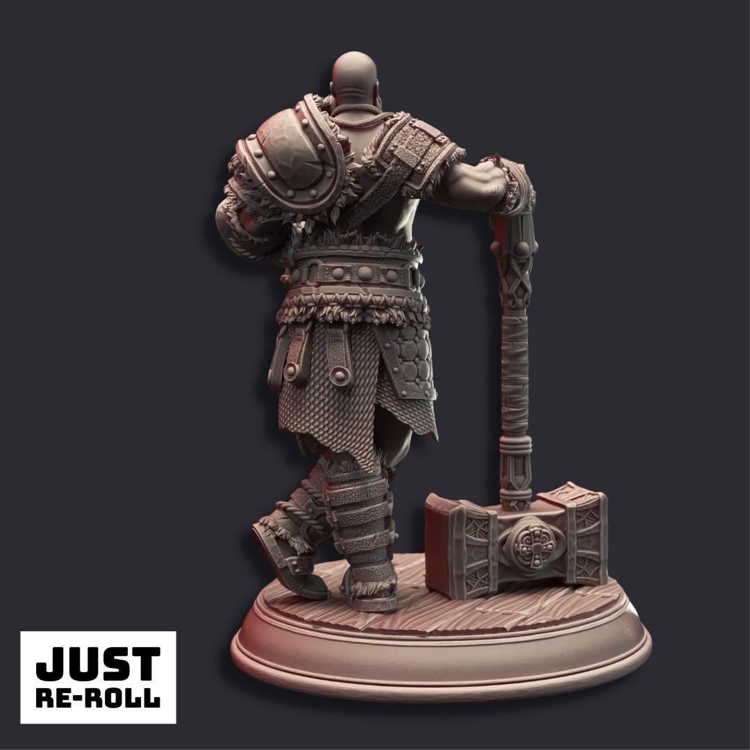 Froth the Belligerent - 3D Printed Barbarian Character Miniature