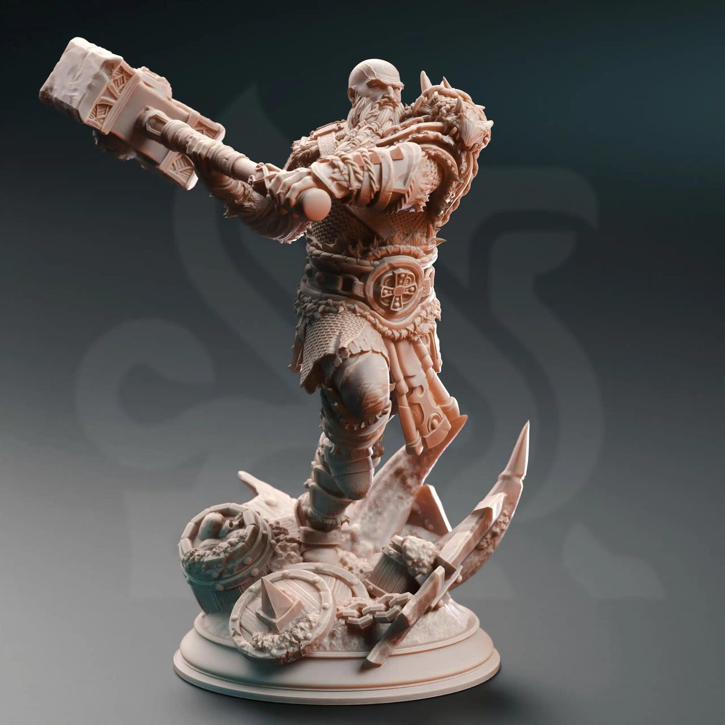 Froth the Furious - 3D Printed Barbarian Character Miniature