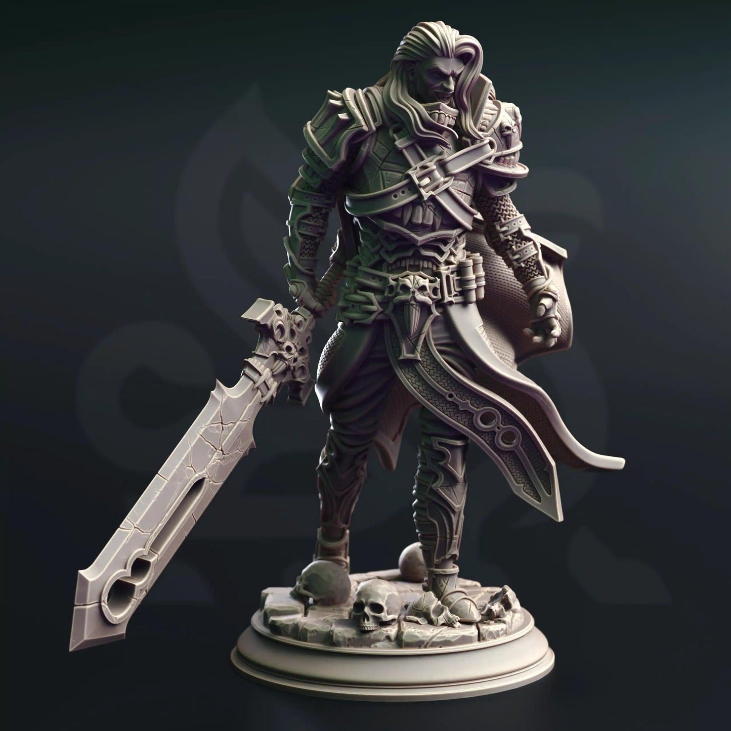 Ser Gaston – Vampire Knight - 3D Printed Fighter Character Miniature