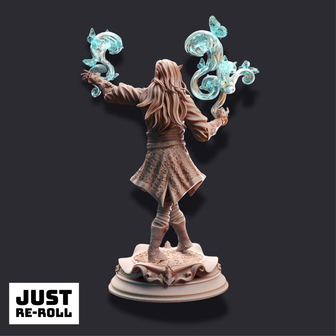 Thalorad “Goldhand” – Illustrious Elven Merchant - 3D Printed Sorcerer Character Miniature