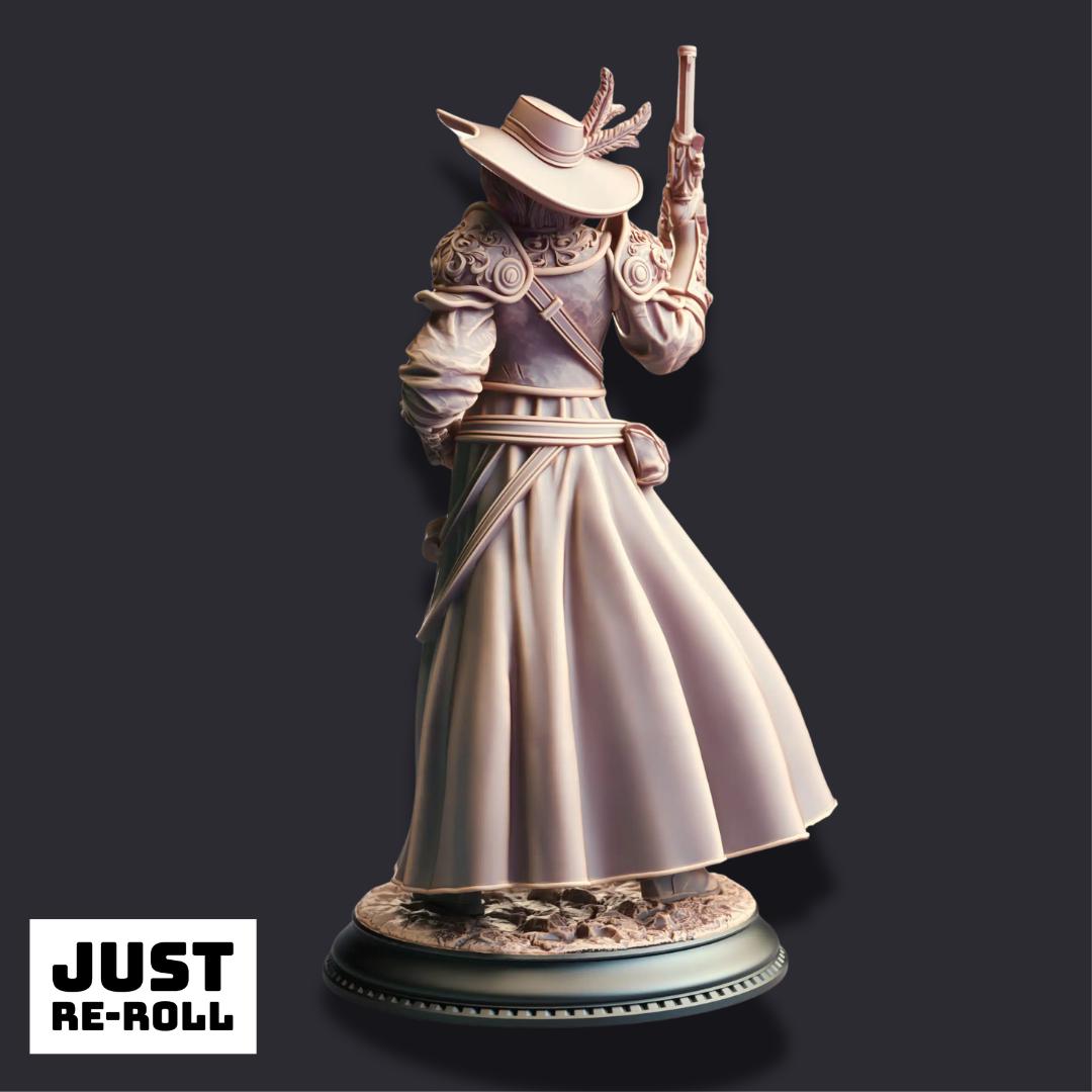 Lady Cirilia of the Reach – High Inquisitor - 3D Printed Gunslinger Character Miniature