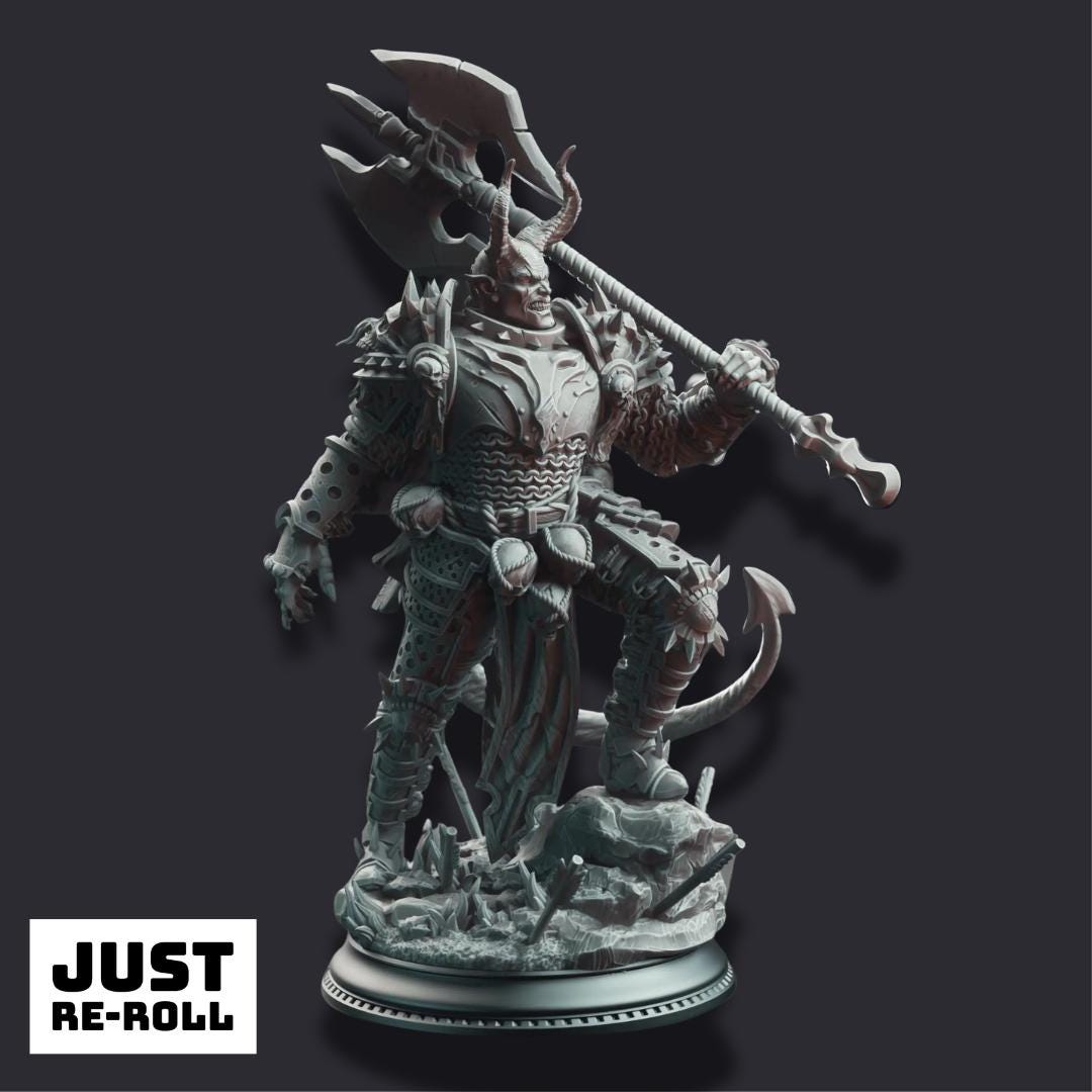 Skorn Skullsplitter – Knight of the Seventh Reverie - 3D Printed Barbarian Character Miniature