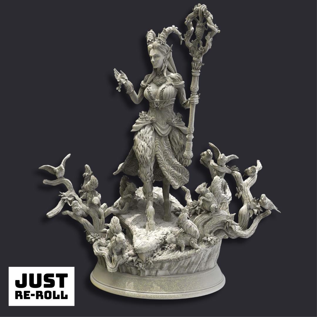 Renmaeth Custodian of the Body - 3D Printed Druid Character Miniature