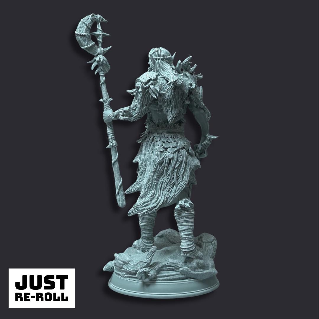 Aurelion The Evening Star - 3D Printed Druid Character Miniature