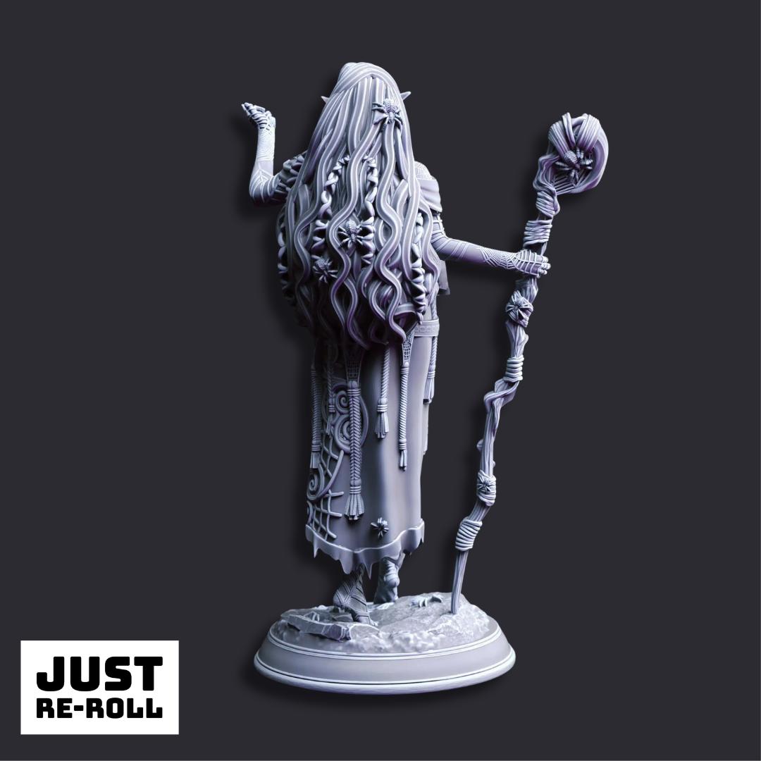 Irinia Drow Spidermancer - 3D Printed Druid Character Miniature