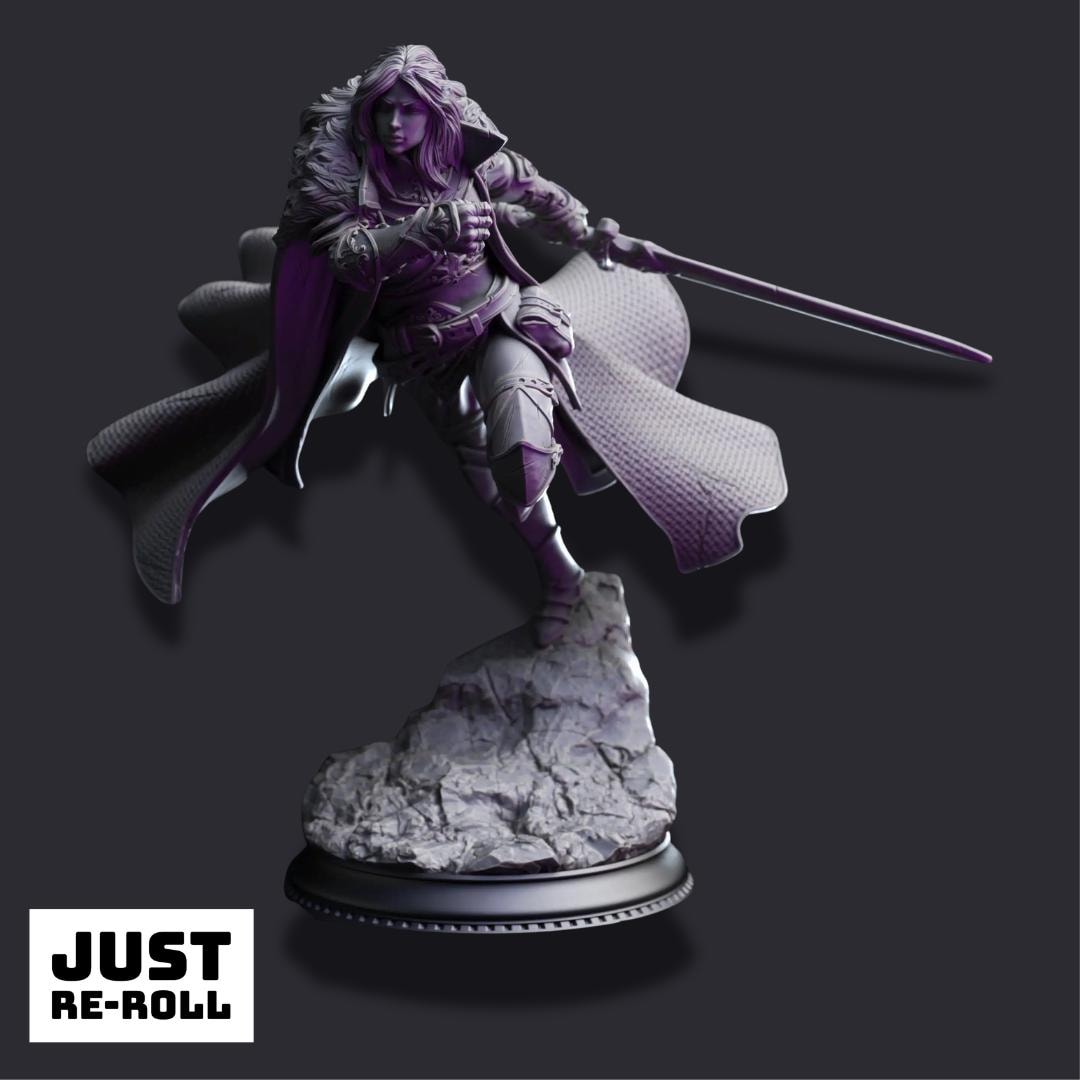 Morgana Lynch – Human Fighter - 3D Printed Fighter Character Miniature