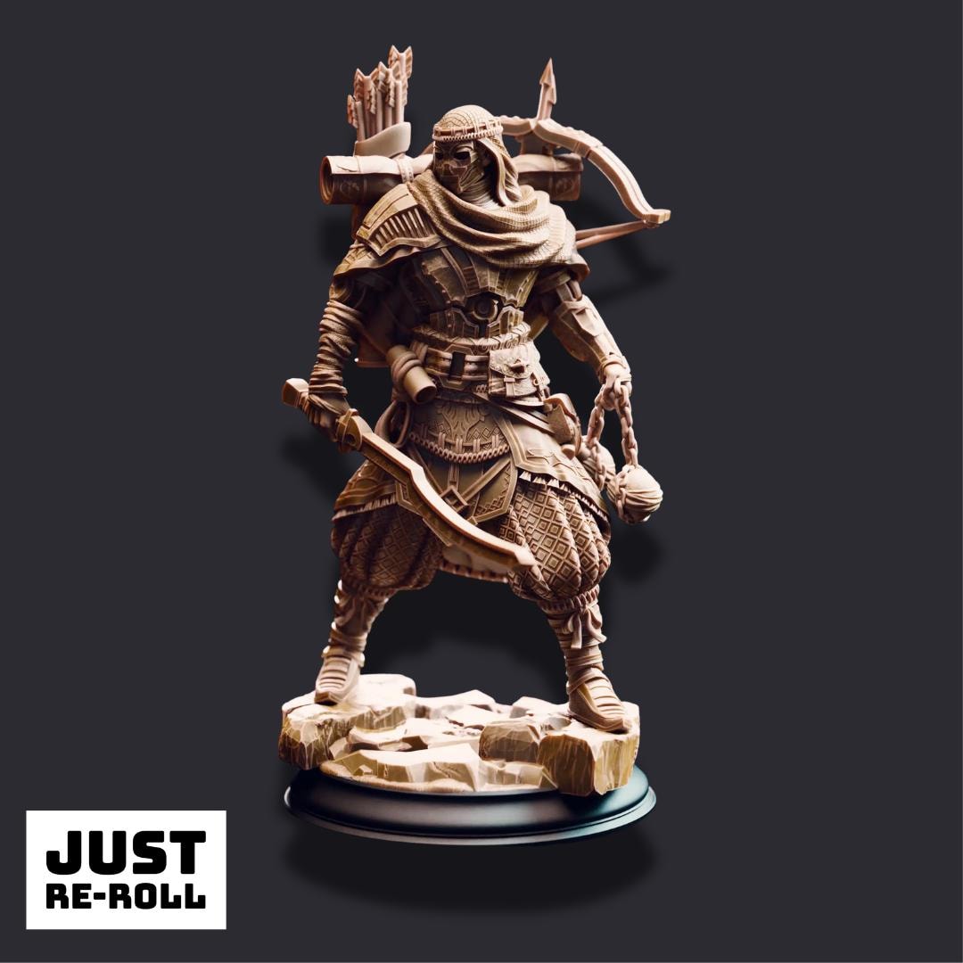 Anatolius of the Far Sands – Soulforged Wanderer - 3D Printed Ranger Character Miniature