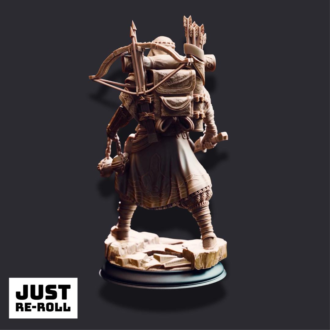 Anatolius of the Far Sands – Soulforged Wanderer - 3D Printed Ranger Character Miniature