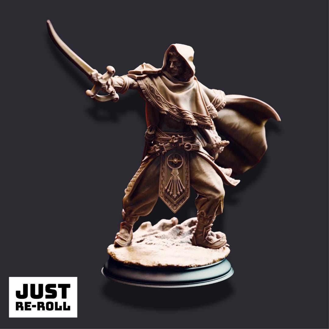 Elwahid – Sword of the Sands - 3D Printed Fighter Character Miniature