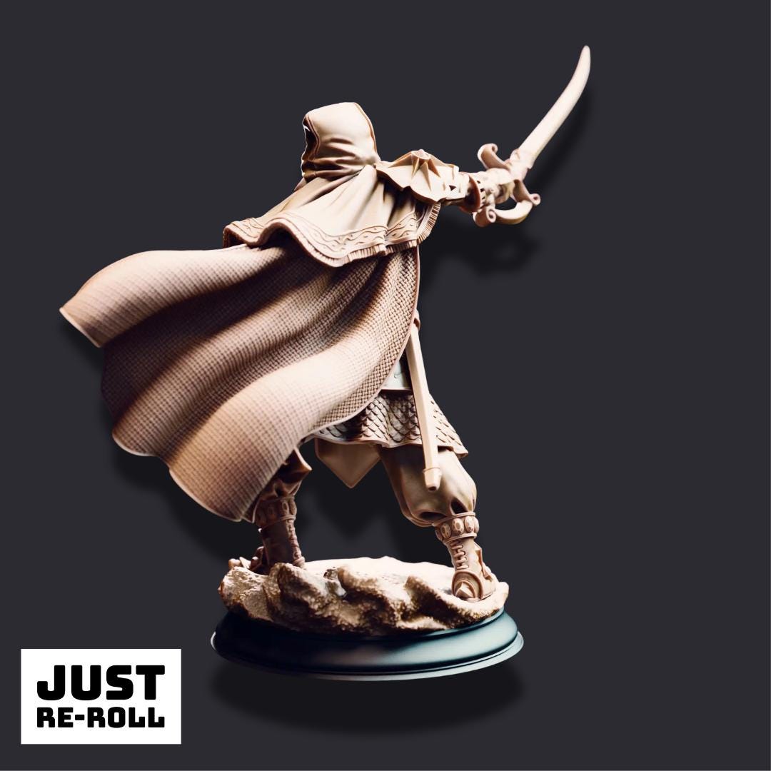 Elwahid – Sword of the Sands - 3D Printed Fighter Character Miniature