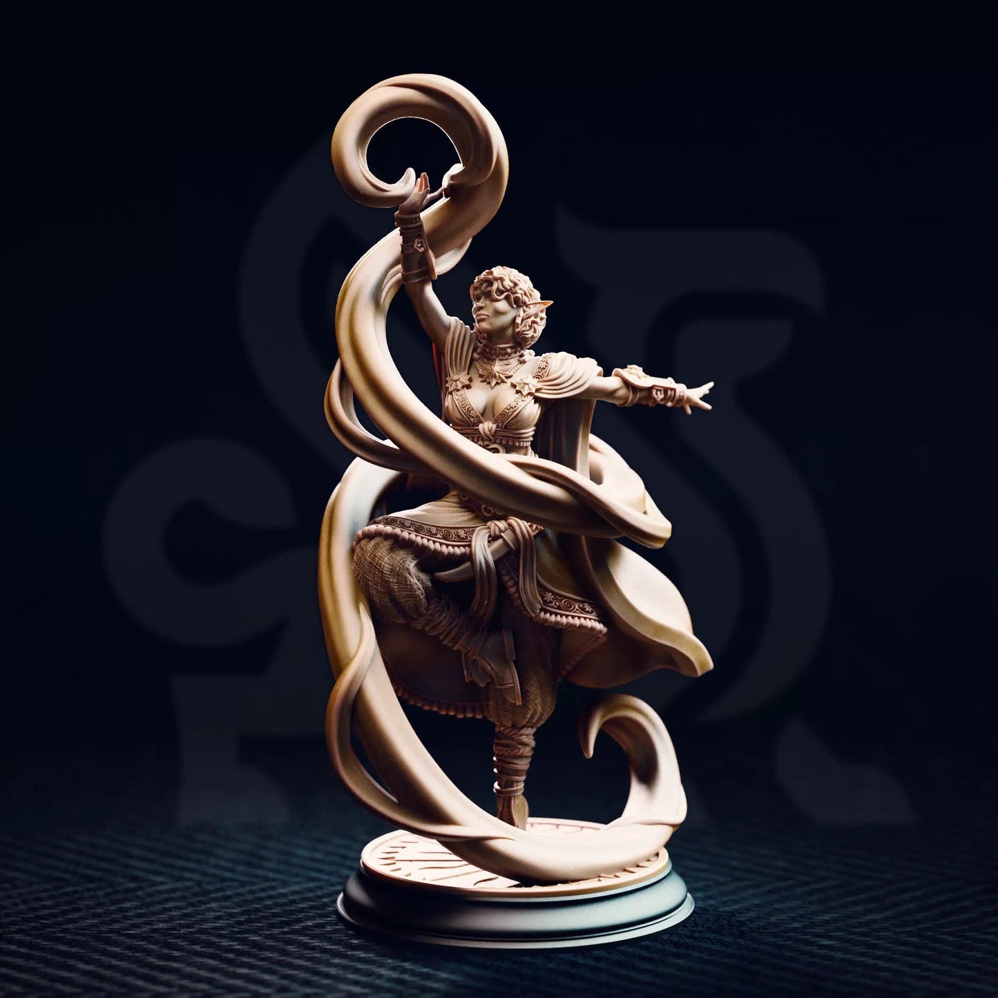 Juri the Lightdancer – Sun Sorcereress - 3D Printed Wizard Character Miniature