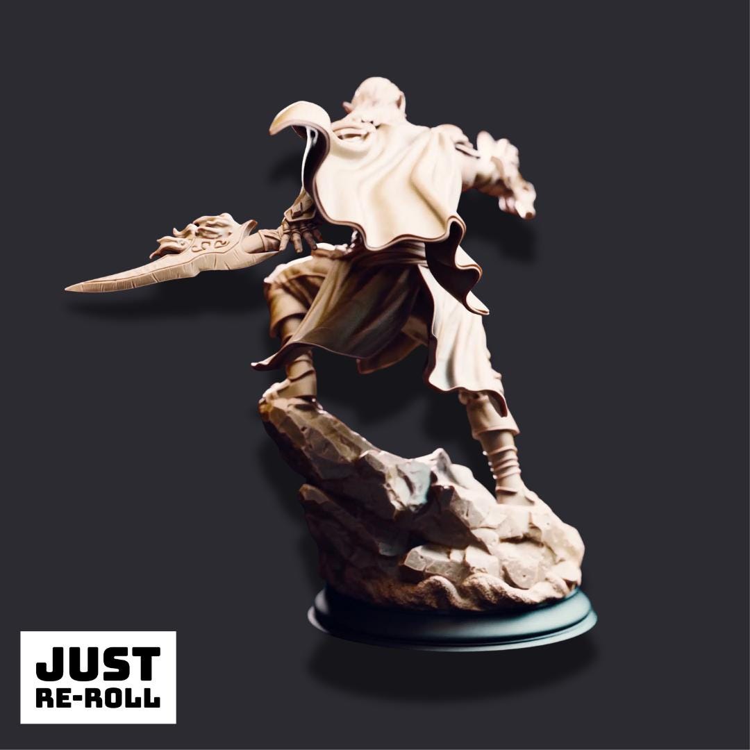 Reyvith the Valiant – Valadhar Veteran - 3D Printed Rogue Character Miniature