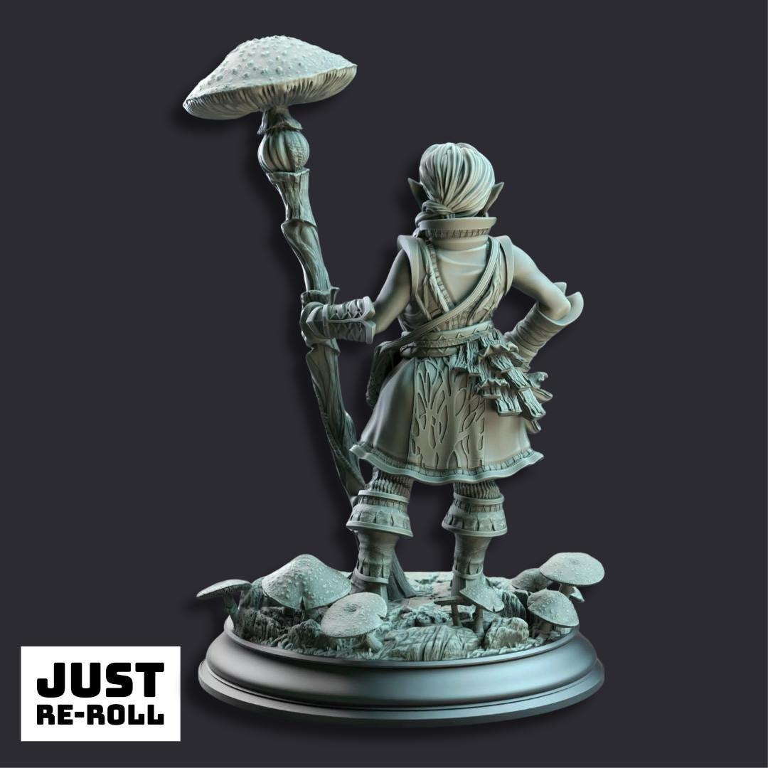 Cordelia the Homestead Hermit Halfling Druid - 3D Printed Druid Character Miniature