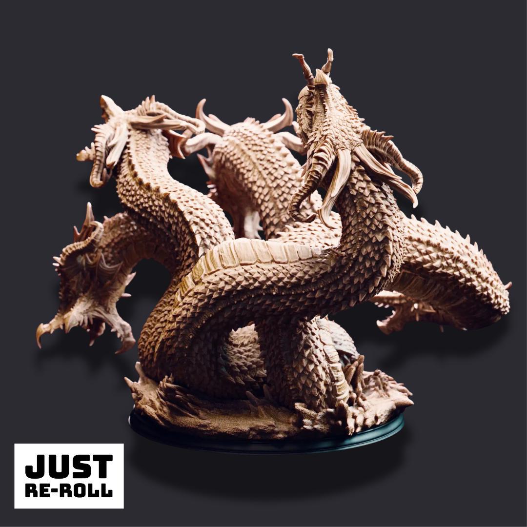 Algaira – Hydra of the Shifting Dunes - 3D Printed Monster Miniature