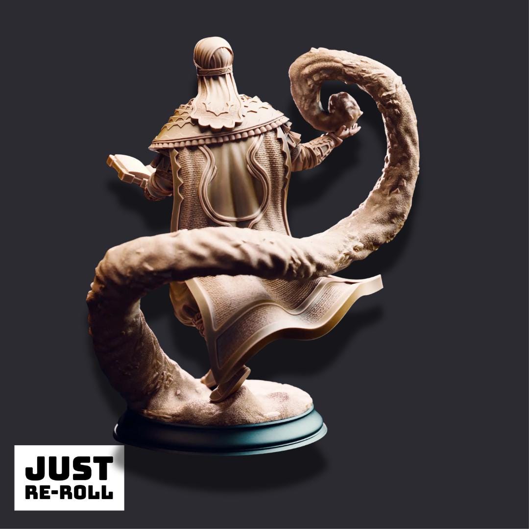 Ahmarai Waqalas – Time Wizard - 3D Printed Wizard Character Miniature