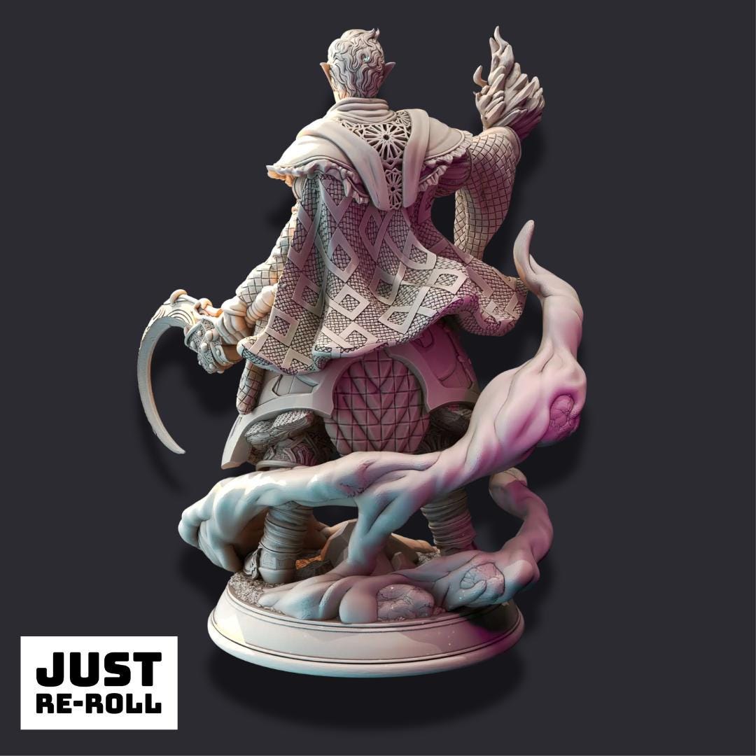 Yunas Ecklinse – Agent of Illusion - 3D Printed Wizard Character Miniature