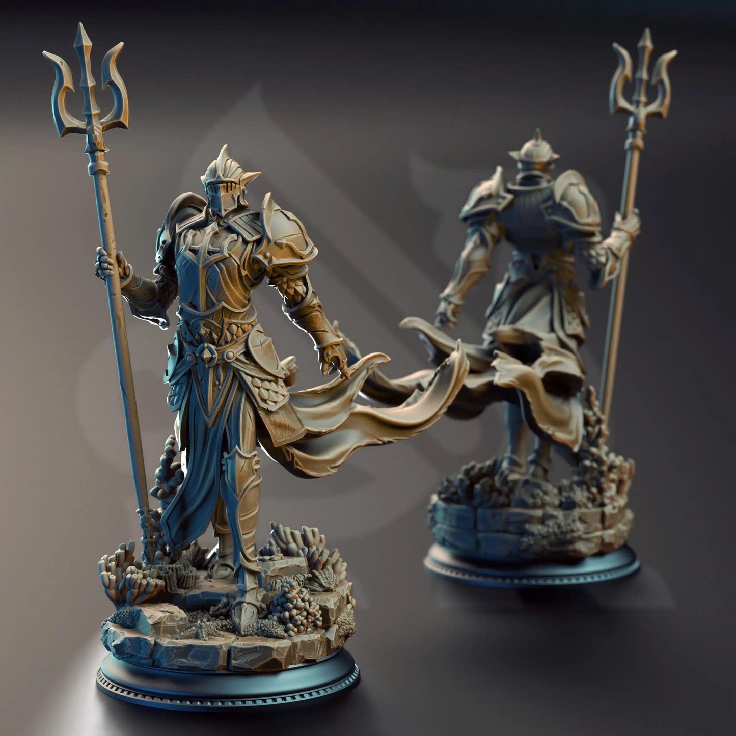 Cylantros Azurius – Paladin of Inderimaethn - 3D Printed Paladin Character Miniature
