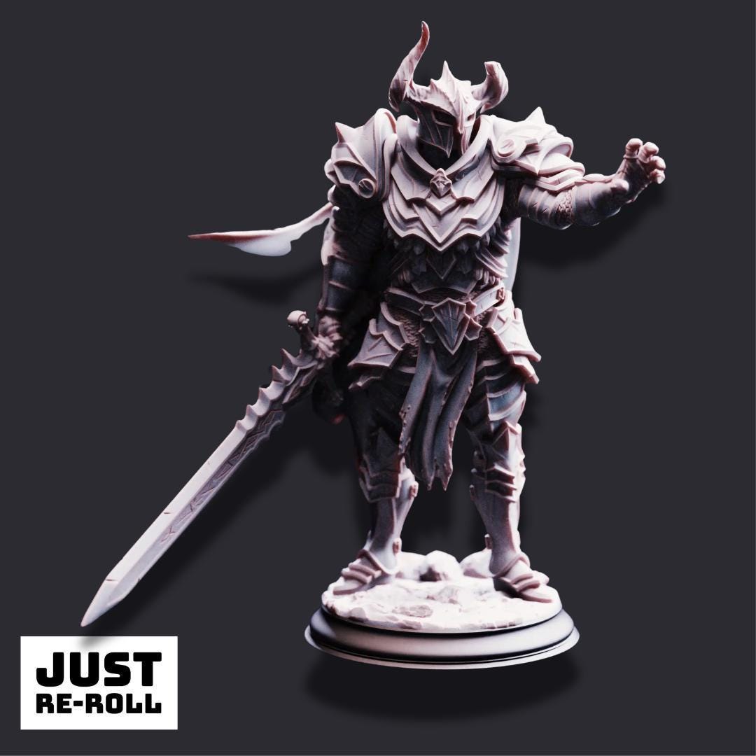 Vilnais the Ashen – Forsaken Paladin - 3D Printed Paladin Character Miniature
