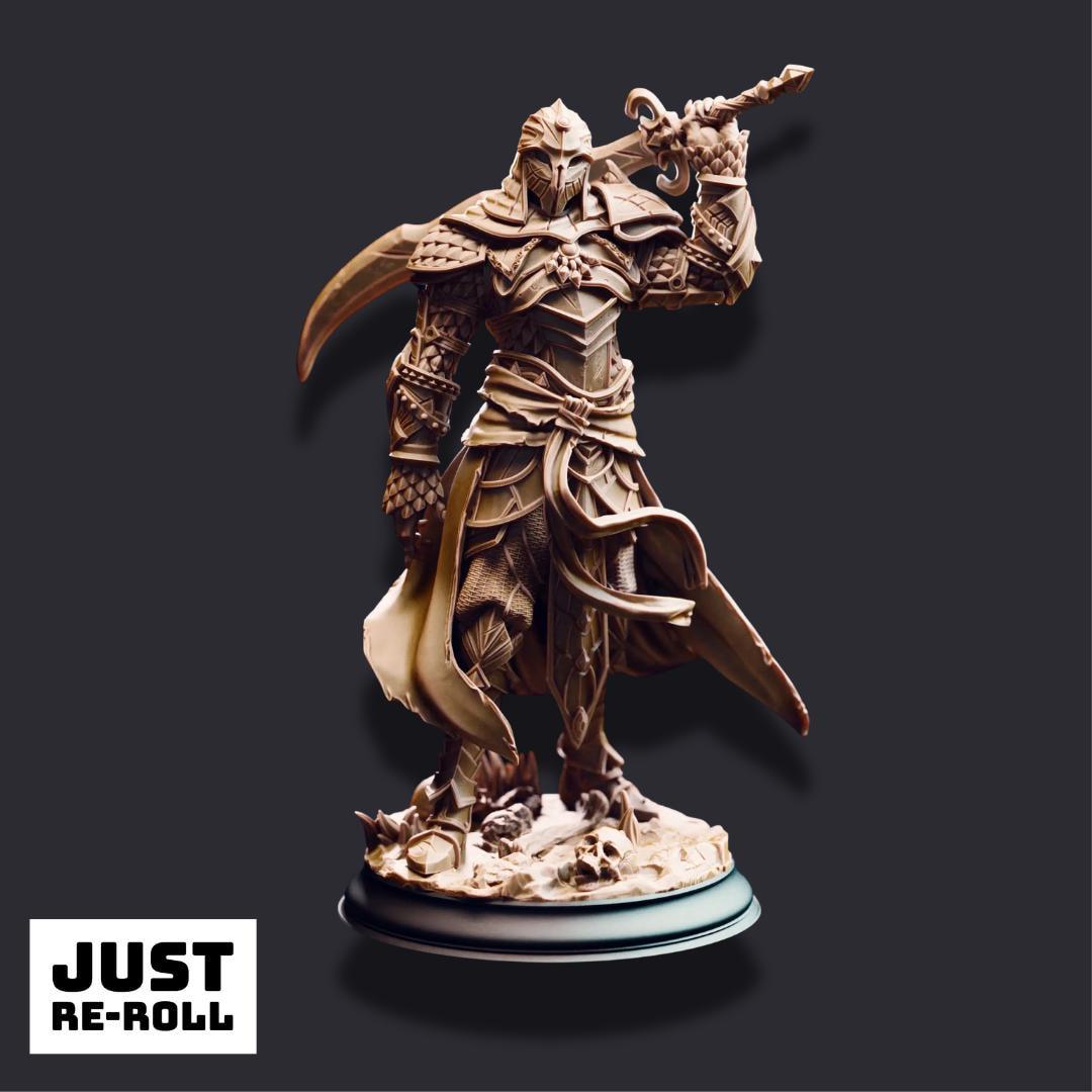 Theubian – Champion of the Serpent - 3D Printed Fighter Character Miniature