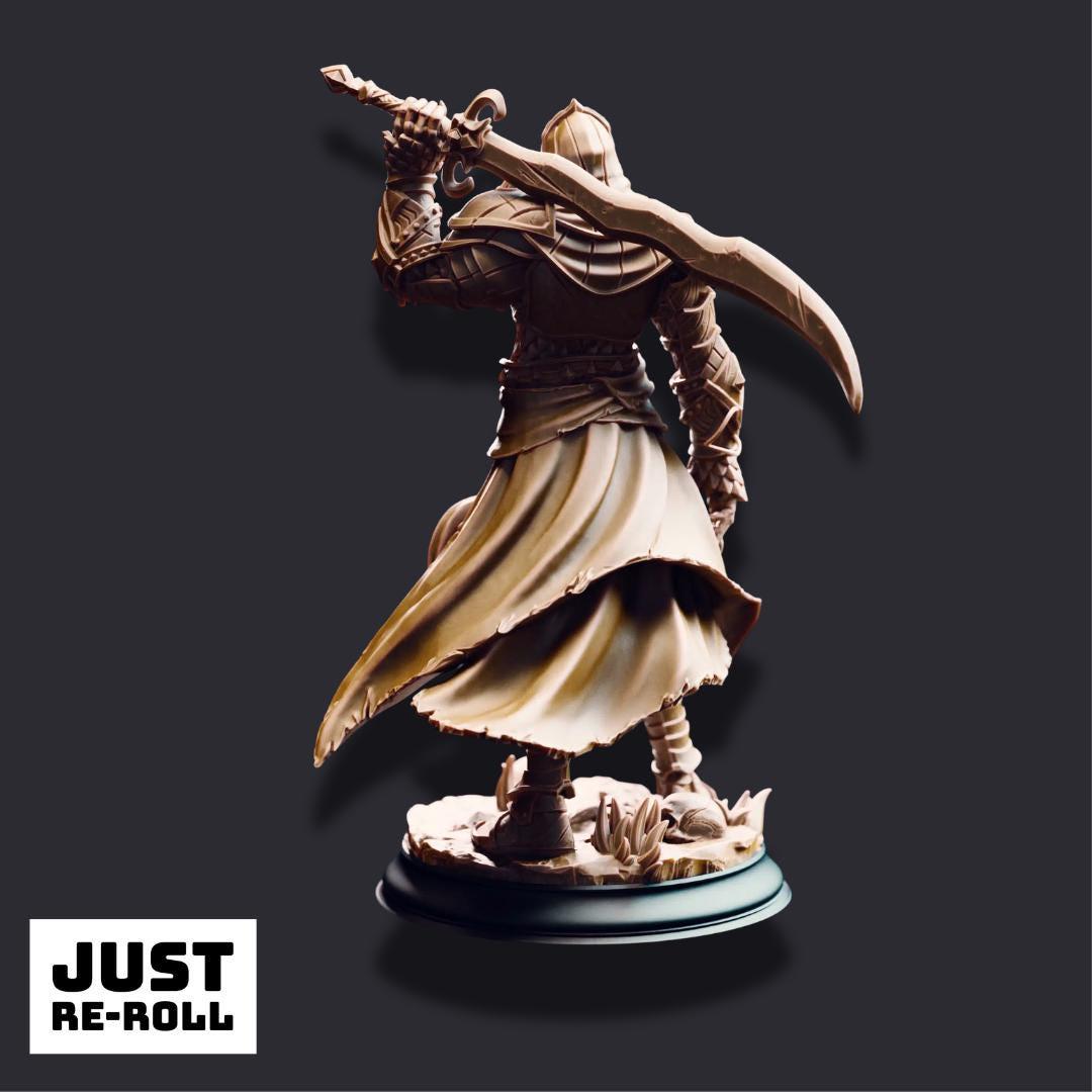 Theubian – Champion of the Serpent - 3D Printed Fighter Character Miniature