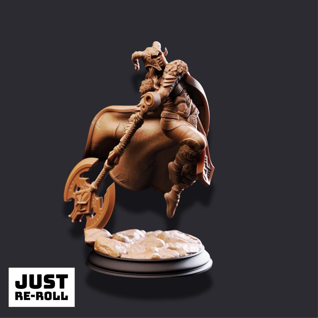 Lotte – Maiden of Trickery - 3D Printed Barbarian Character Miniature